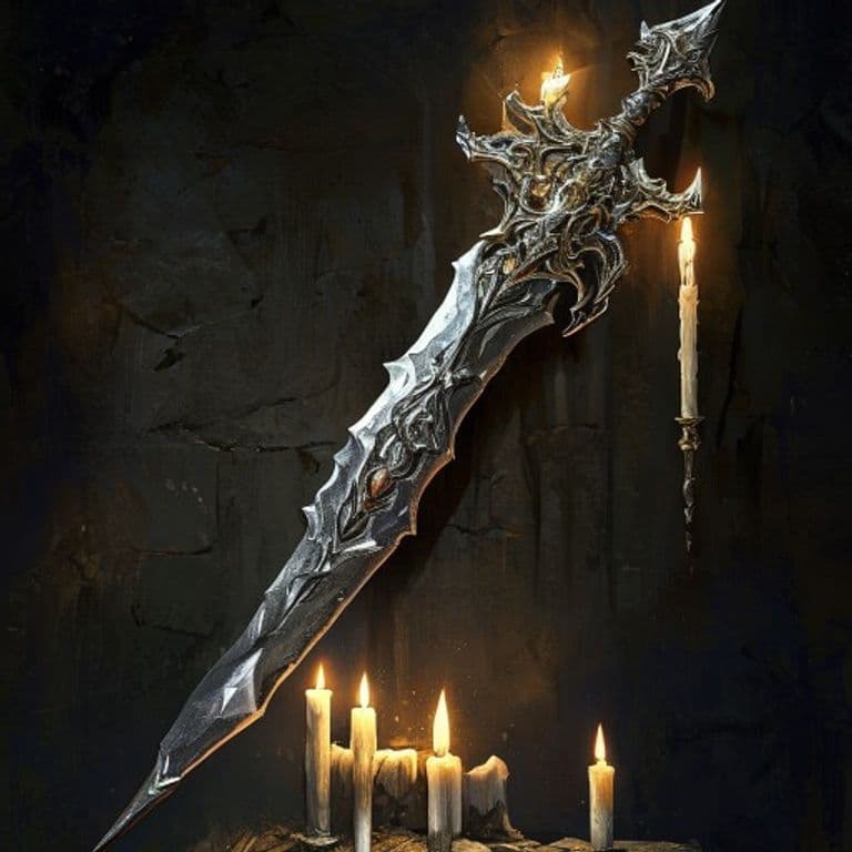 Glory’s Glaive — fantasy item illustration