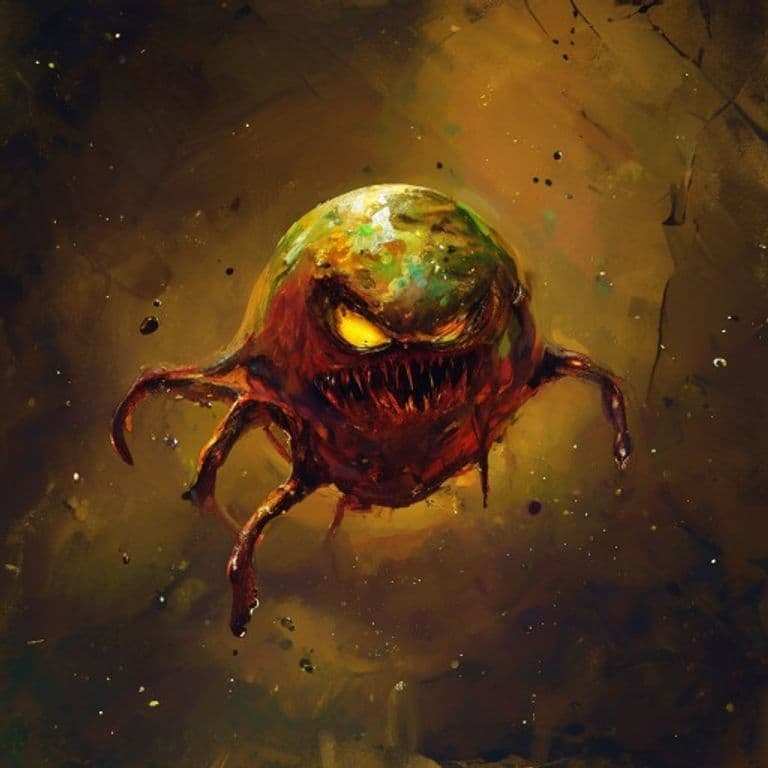 Doppelixir — fantasy monster illustration. Doppelixir is a tiny ooze (Challenge Rating 1).
