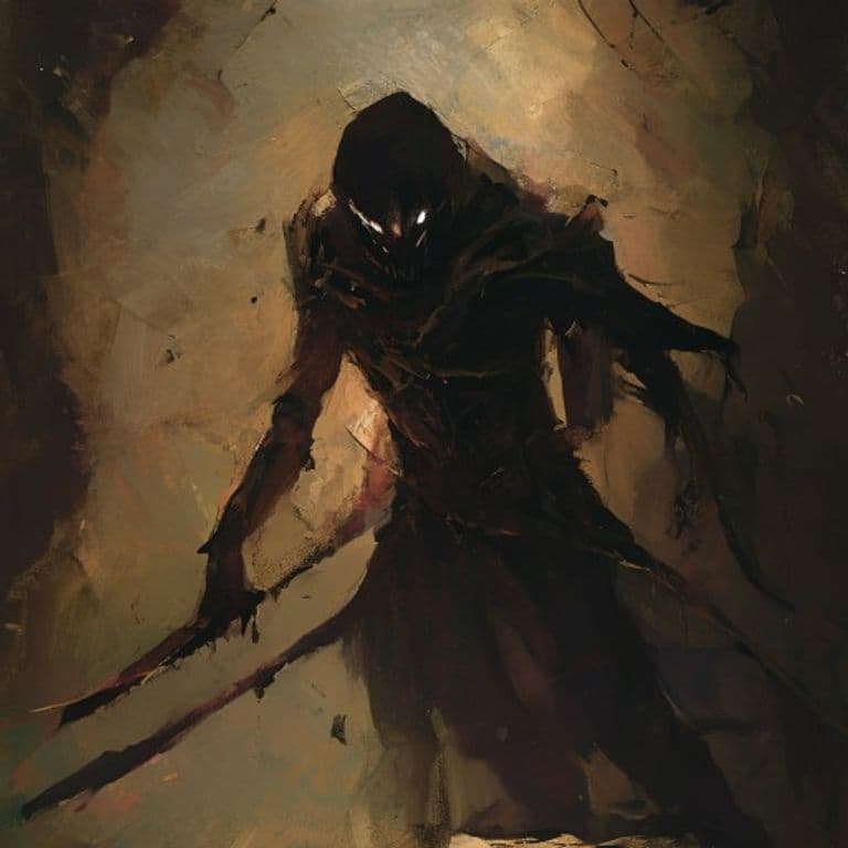Shadow Antipaladin — fantasy monster illustration. Shadow Antipaladin is a small humanoid (Challenge Rating 5).