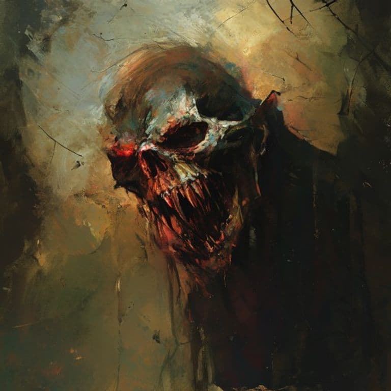 Fext — fantasy monster illustration. Fext is a medium undead (Challenge Rating 6).