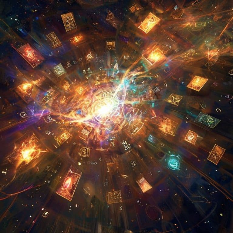 Scattered Images — fantasy spell effect illustration. Scattered Images is a 4th-level illusion.