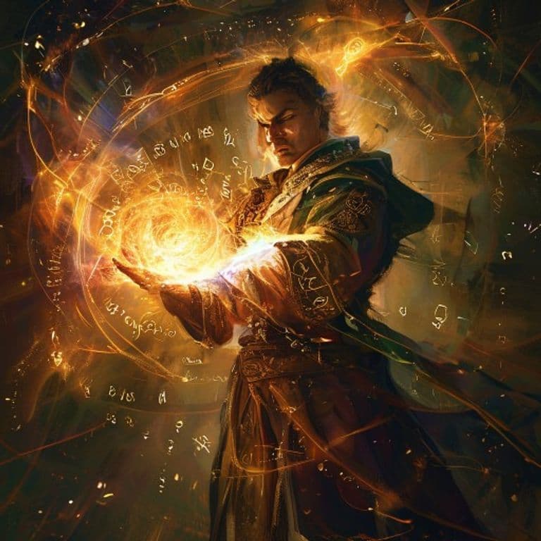 Awaken — fantasy spell effect illustration. Awaken is a 5th-level transmutation available to Bard, Druid.