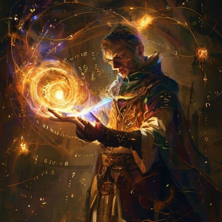 Bad Timing — fantasy spell effect illustration. Bad Timing is a 2nd-level divination available to Bard, Sorcerer, Wizard.