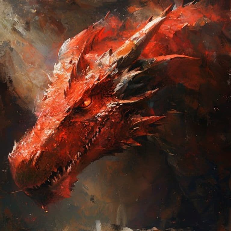 Young Red Dragon — fantasy monster illustration. Young Red Dragon is a large dragon (Challenge Rating 11).