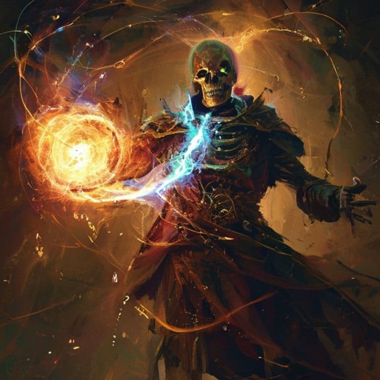 Bolster Undead — fantasy spell effect illustration. Bolster Undead is a 1st-level necromancy available to Cleric, Sorcerer, Warlock, Wizard.