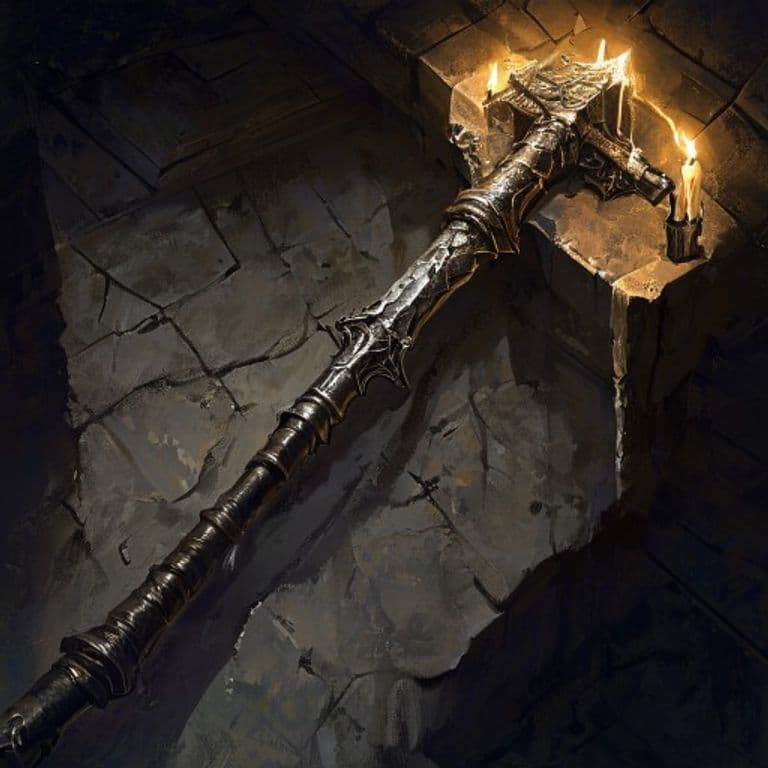 Mace of Disruption — fantasy item illustration