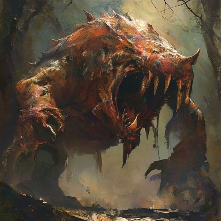 Bulette — fantasy monster illustration. Bulette is a large monstrosity (Challenge Rating 5).