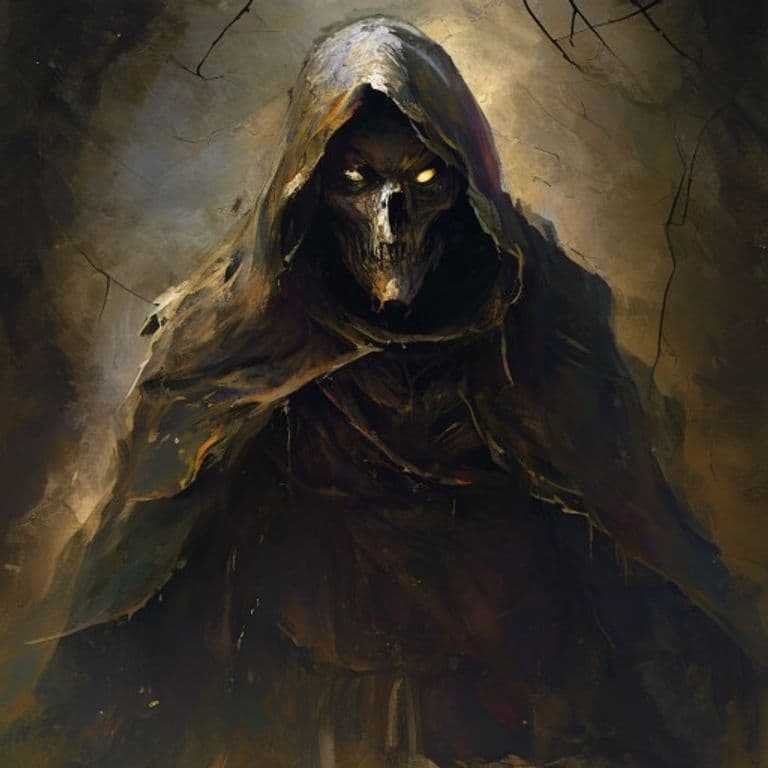 Shroud — fantasy monster illustration. Shroud is a medium undead (Challenge Rating 1/8).