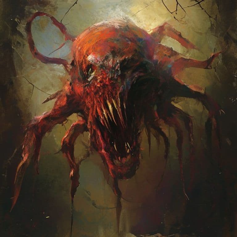 Obeleric — fantasy monster illustration. Obeleric is a medium aberration (Challenge Rating 3).