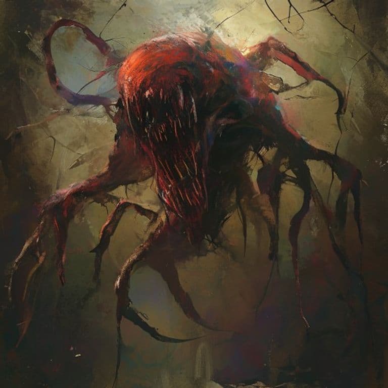Umbral Shambler — fantasy monster illustration. Umbral Shambler is a medium aberration (Challenge Rating 2).