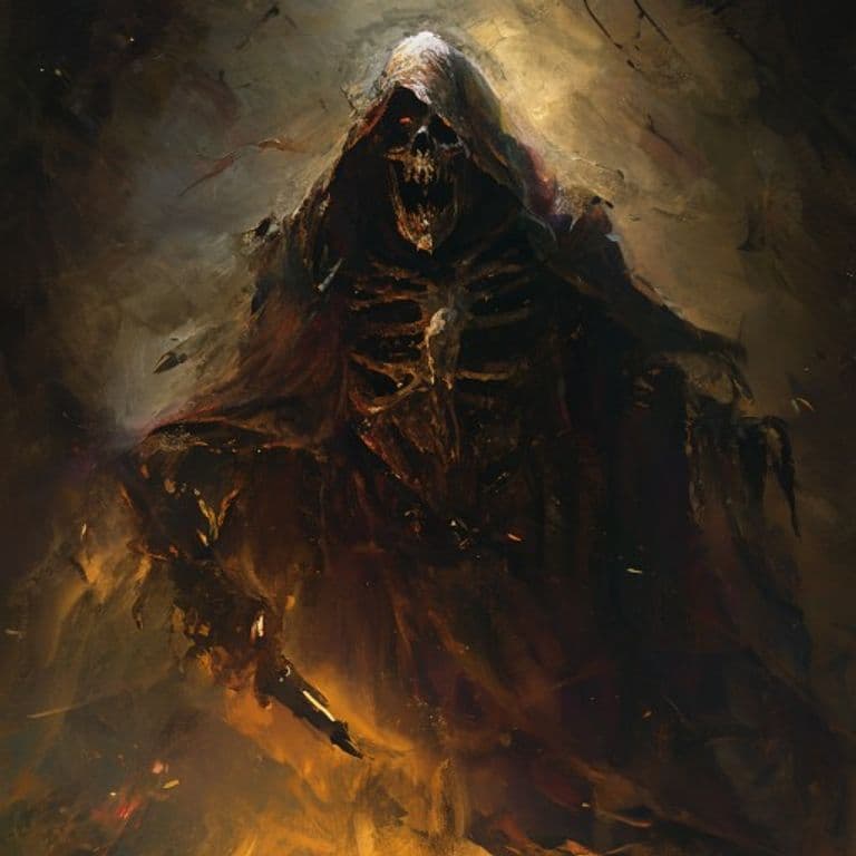 Warlords Ghost — fantasy monster illustration. Warlords Ghost is a medium undead (Challenge Rating 4).