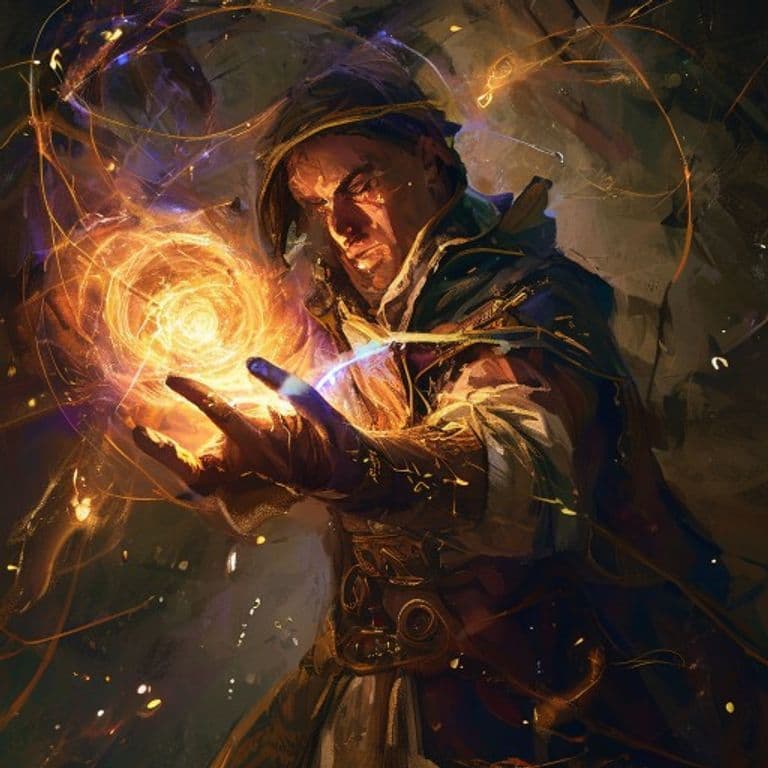 Shocking Grasp — fantasy spell effect illustration. Shocking Grasp is a Cantrip evocation available to Artificer, Sorcerer, Wizard.