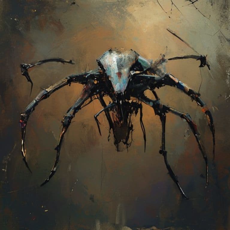 Tosculi Drone — fantasy monster illustration. Tosculi Drone is a small monstrosity (Challenge Rating 1/2).