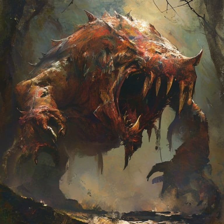 Bulette — fantasy monster illustration. Bulette is a large monstrosity (Challenge Rating 6).