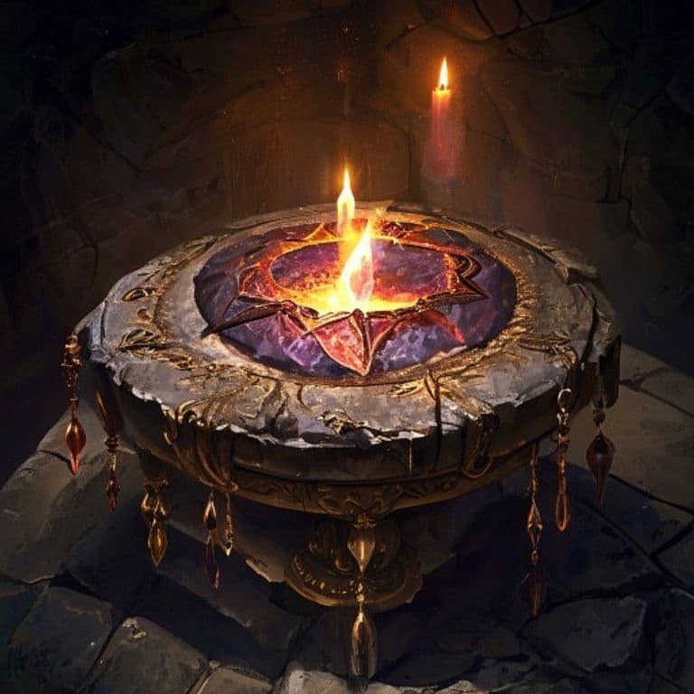 Magma Mantle — fantasy item illustration