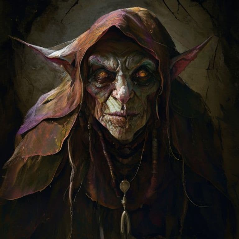 Hag, Pesta — fantasy monster illustration. Hag, Pesta is a medium fey (Challenge Rating 4).