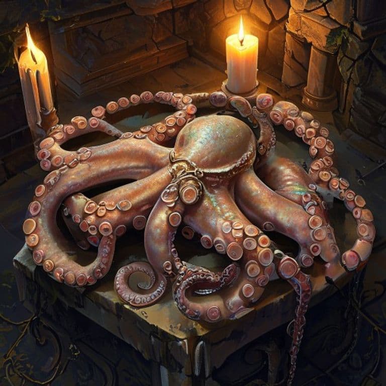 Octopus Bracers — fantasy item illustration. Octopus Bracers is a magic item (wondrous item) of uncommon rarity.
