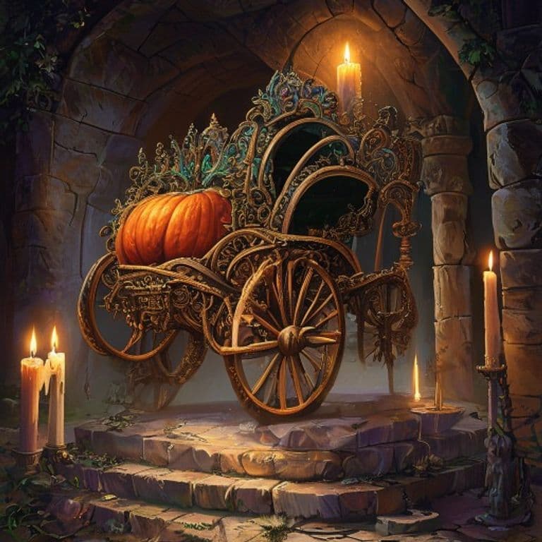 Chariot a la Calabaza — fantasy item illustration. Chariot a la Calabaza is a magic item (wondrous item) of rare rarity.