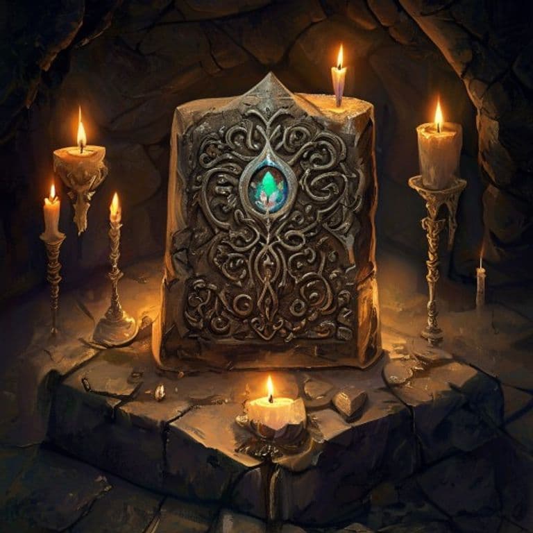 Accursed Idol — fantasy item illustration