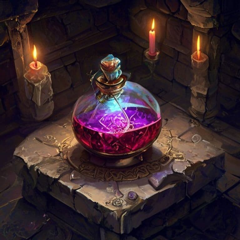 Philter of Love — fantasy item illustration. Philter of Love is a magic item (potion) of uncommon rarity.