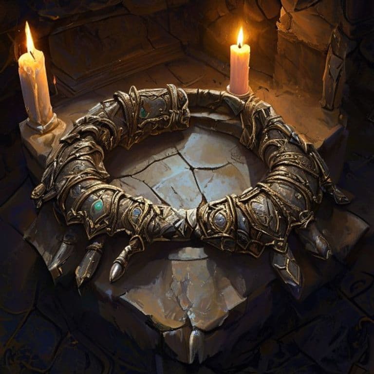 Bracers of Defense — fantasy item illustration. Bracers of Defense is a magic item (wondrous item) of rare rarity.