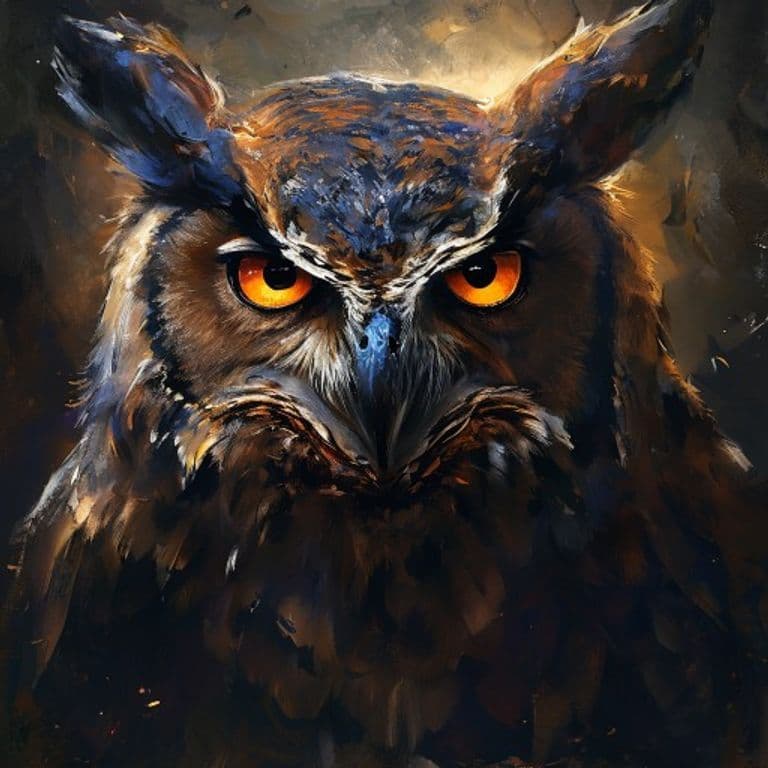 Owl, Giant — fantasy monster illustration. Owl, Giant is a large beast (Challenge Rating 1/4).