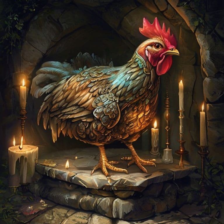 Walking Chicken Hut — fantasy item illustration