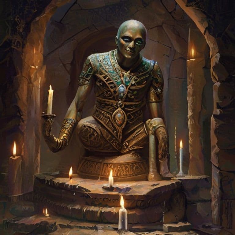 Servile Shabti — fantasy item illustration
