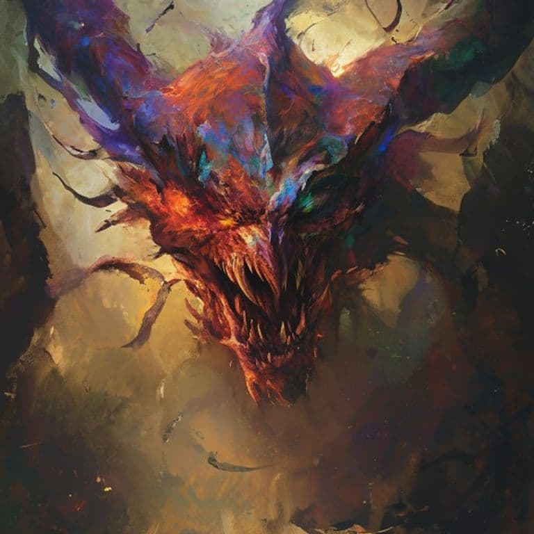Efreeti — fantasy monster illustration. Efreeti is a large elemental (Challenge Rating 11).