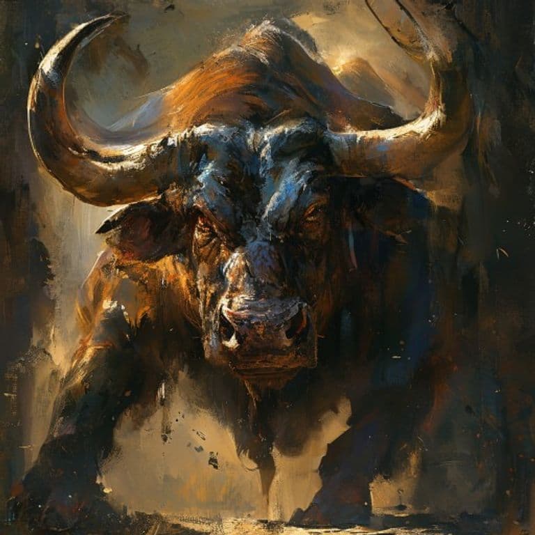 Bull — fantasy monster illustration. Bull is a large beast (Challenge Rating 1/4).