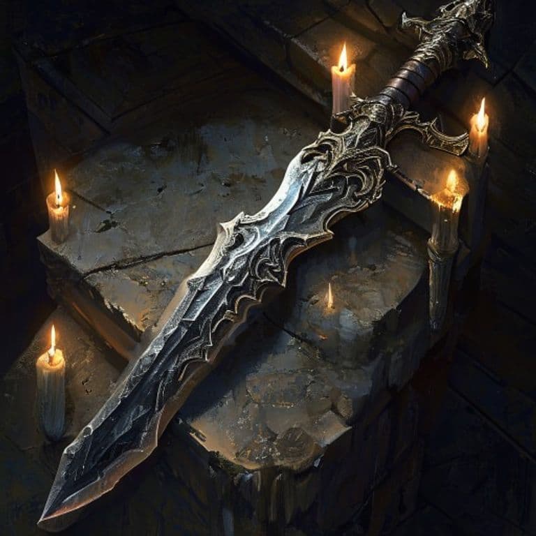 Buzzing Blade — fantasy item illustration. Buzzing Blade is a magic item (weapon) of rare rarity.