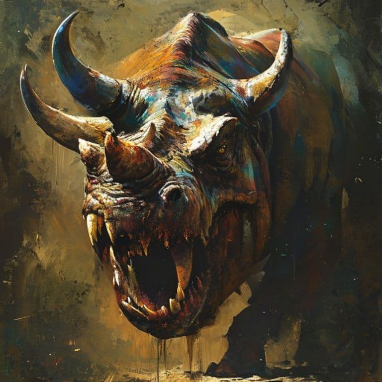 Cryoceros — fantasy monster illustration. Cryoceros is a large monstrosity (Challenge Rating 6).