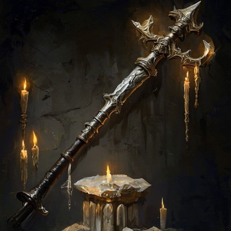 Shepherd's Flail — fantasy item illustration