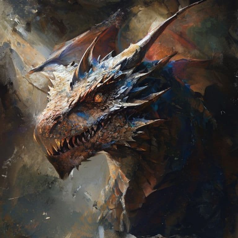 Mithral Dragon Wyrmling — fantasy monster illustration. Mithral Dragon Wyrmling is a medium dragon (Challenge Rating 1).