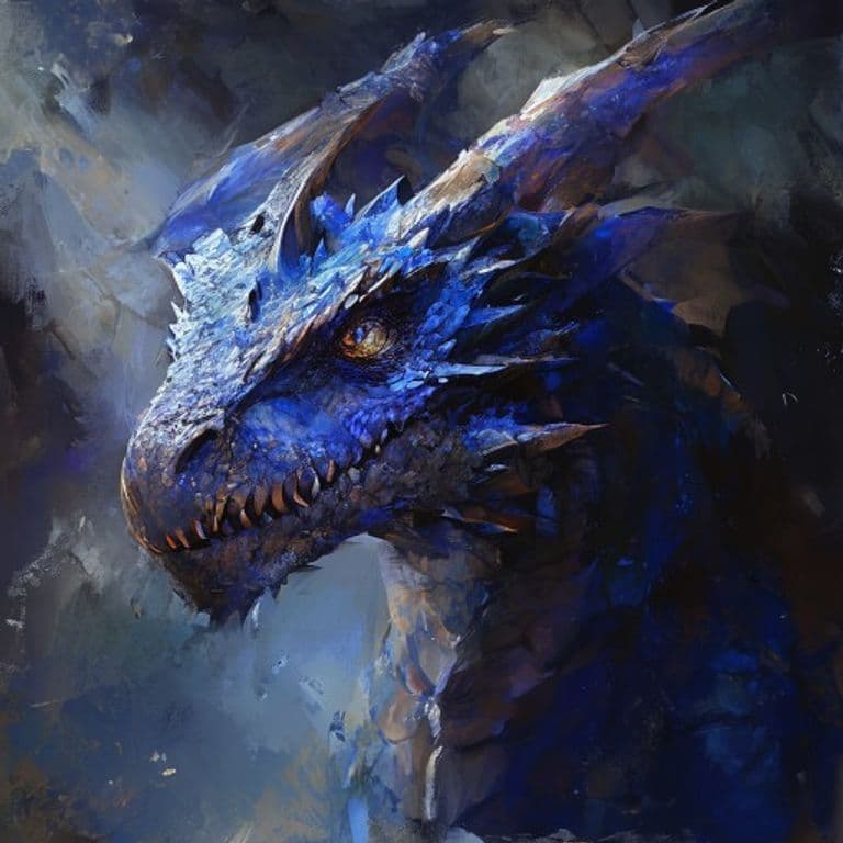 Sapphire Dragon Wyrmling — fantasy monster illustration. Sapphire Dragon Wyrmling is a medium dragon (Challenge Rating 3).