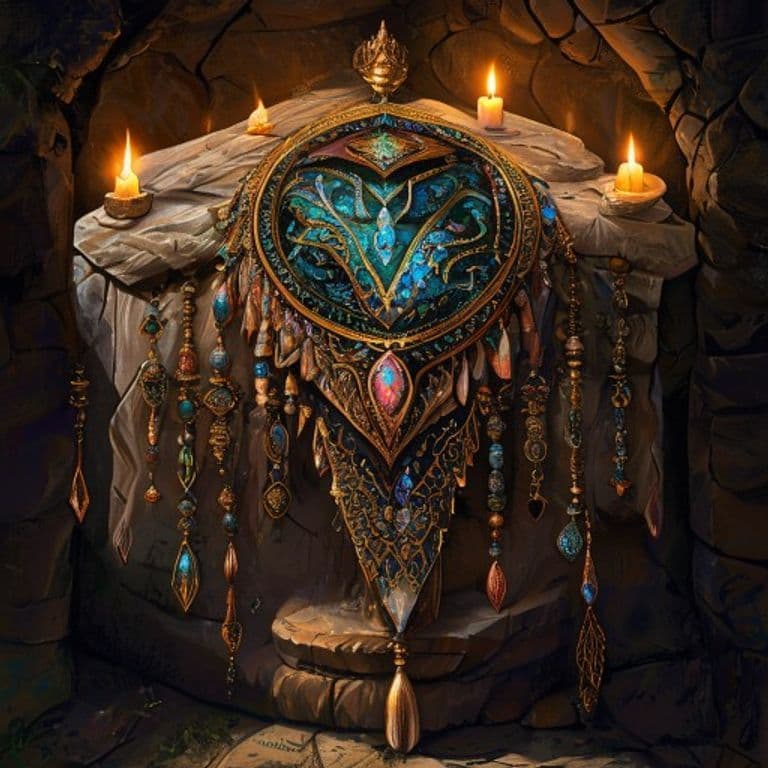 Headscarf of the Oasis — fantasy item illustration
