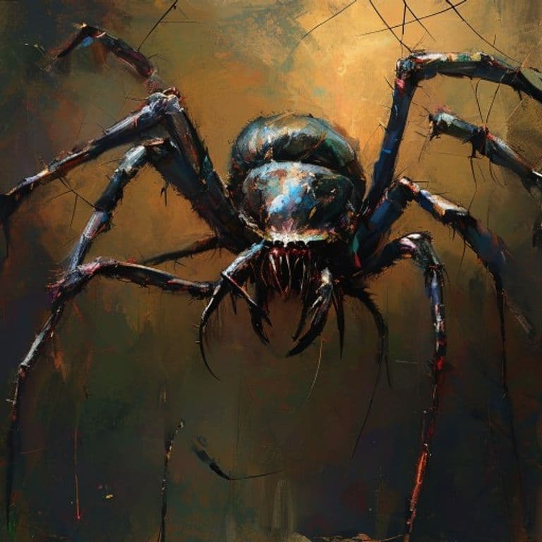Spider of Leng — fantasy monster illustration. Spider of Leng is a large aberration (Challenge Rating 7).