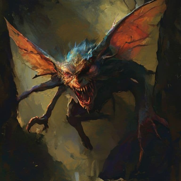Far Darrig — fantasy monster illustration. Far Darrig is a small fey (Challenge Rating 3).