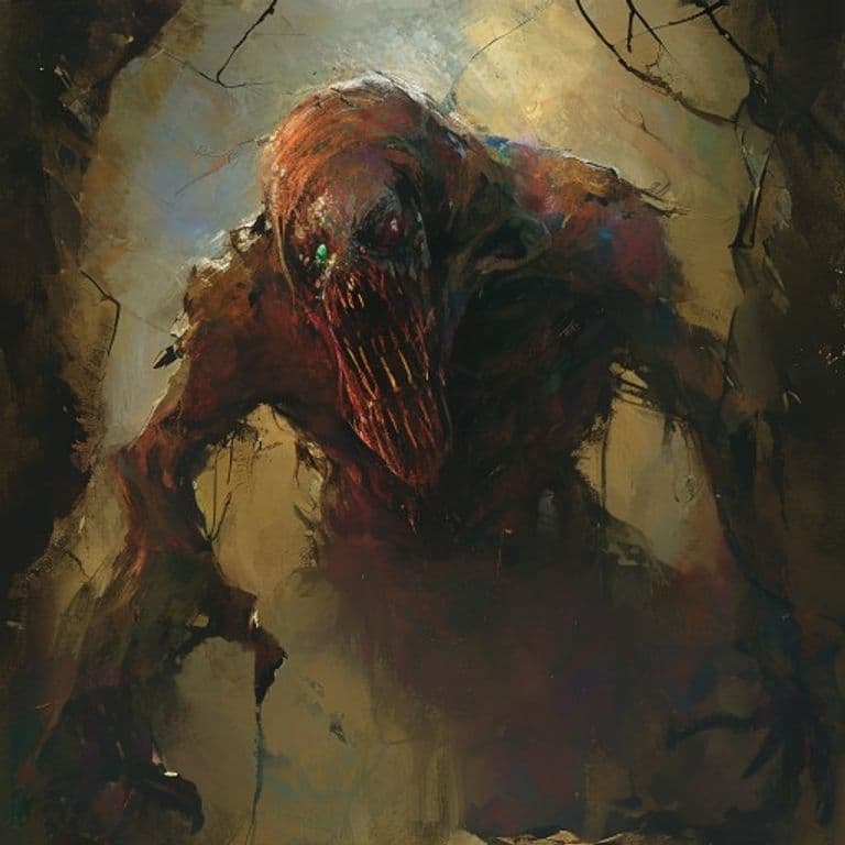 Edimmu — fantasy monster illustration. Edimmu is a medium undead (Challenge Rating 4).