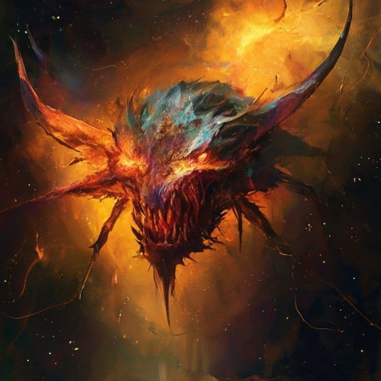 Incandescent One — fantasy monster illustration. Incandescent One is a medium celestial (Challenge Rating 9).