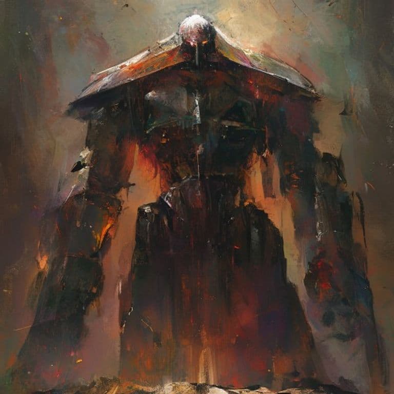 Righteous Sentinel — fantasy monster illustration. Righteous Sentinel is a large construct (Challenge Rating 9).