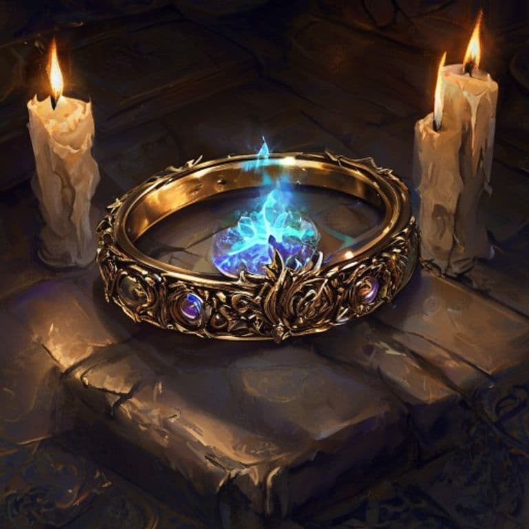 Ring of Elemental Command — fantasy item illustration
