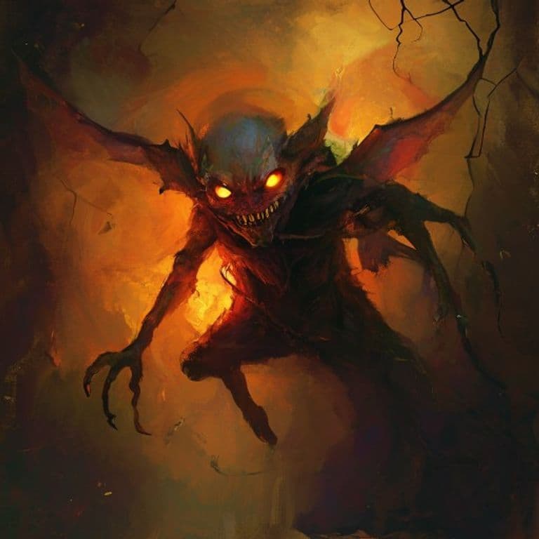 Warmth Thief — fantasy monster illustration. Warmth Thief is a tiny fey (Challenge Rating 9).