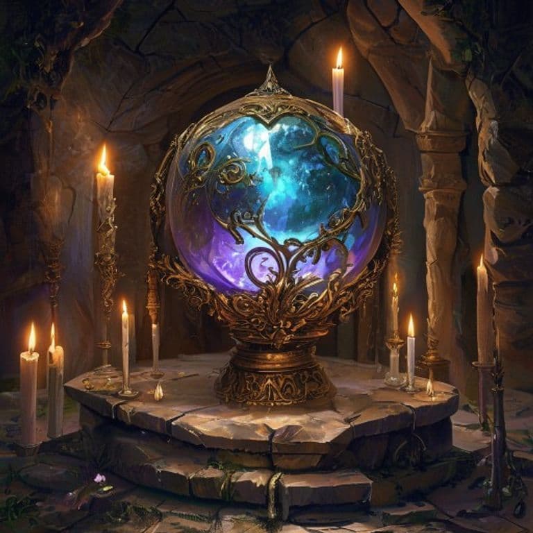 Orb of Elsewhere — fantasy item illustration