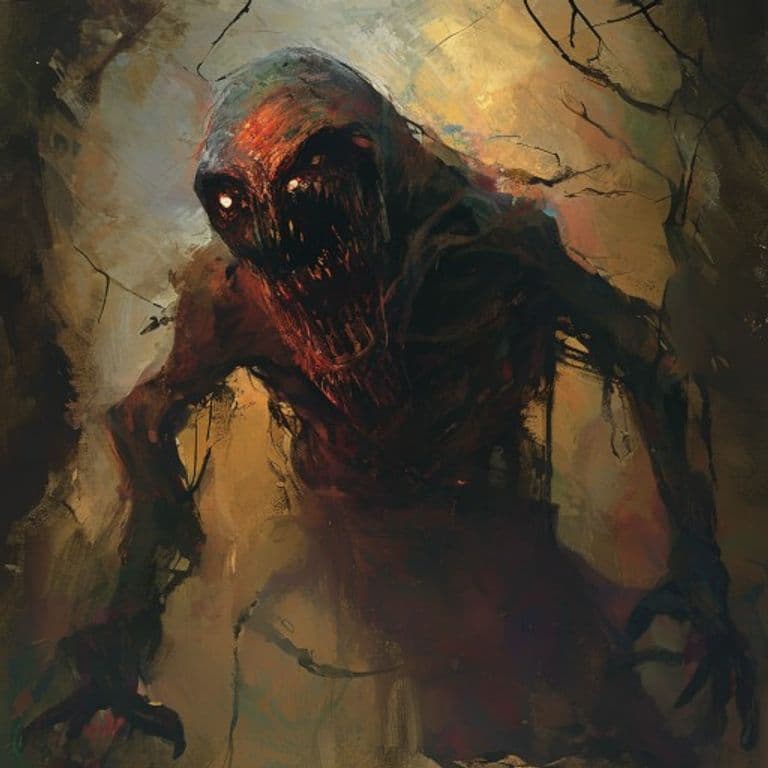 Preta — fantasy monster illustration. Preta is a medium undead (Challenge Rating 3).