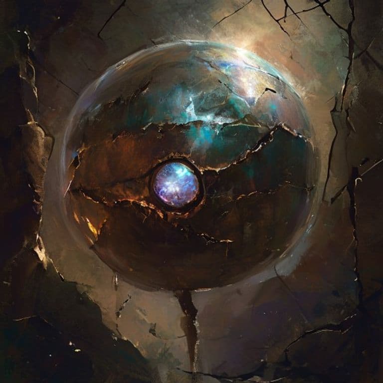 Quicksilver Siege Orb — fantasy monster illustration. Quicksilver Siege Orb is a small construct (Challenge Rating 5).