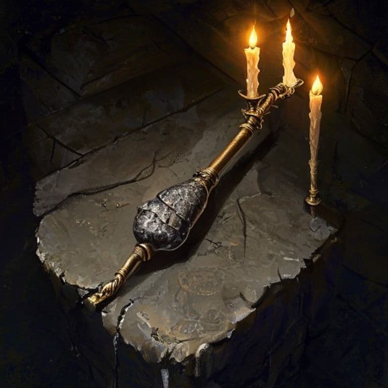 Unerring Dowsing Rod — fantasy item illustration