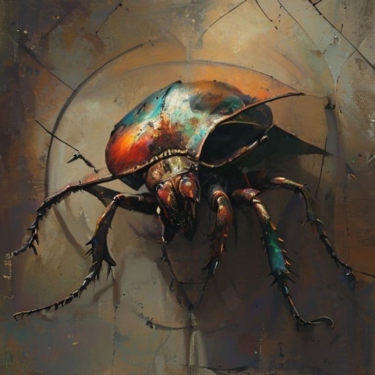 Clockwork Beetle — fantasy monster illustration. Clockwork Beetle is a tiny construct (Challenge Rating 1/2).