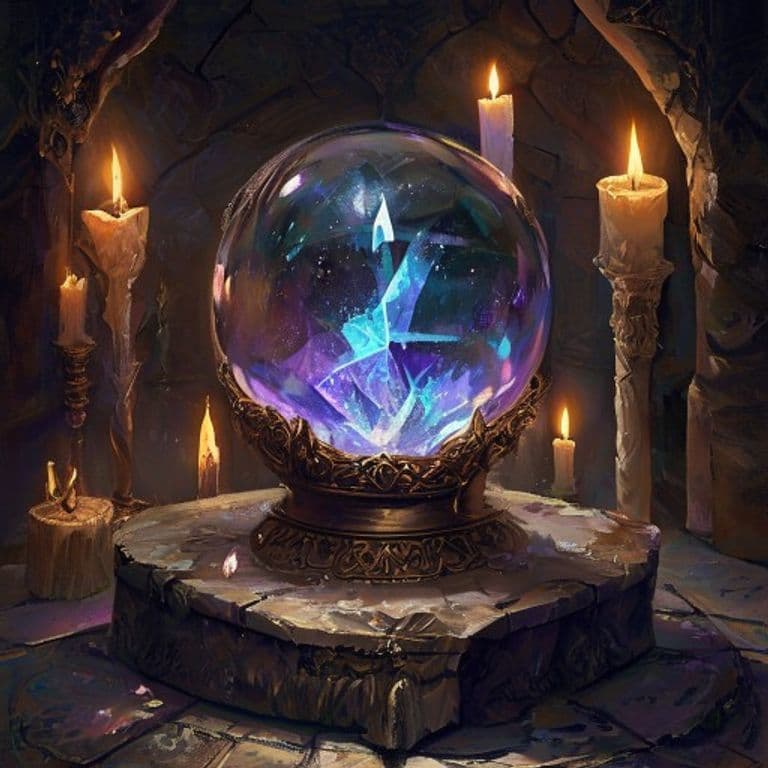 Crystal Ball — fantasy item illustration. Crystal Ball is a magic item (wondrous item) of very rare rarity.