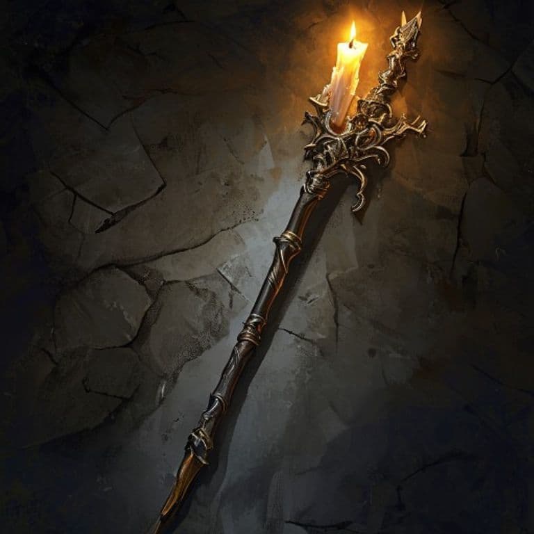 Soldra's Staff — fantasy item illustration